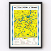 Verde Valley, AZ Vintage Map 1950