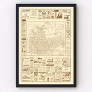 Phoenix Vintage Map 1956
