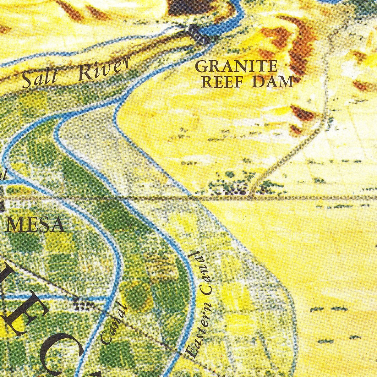 Restored historic details from the 1960 city map of Phoenix, Arizona