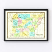 Arkansas Vintage Map 1836