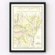 Arkansas Vintage Map 1836