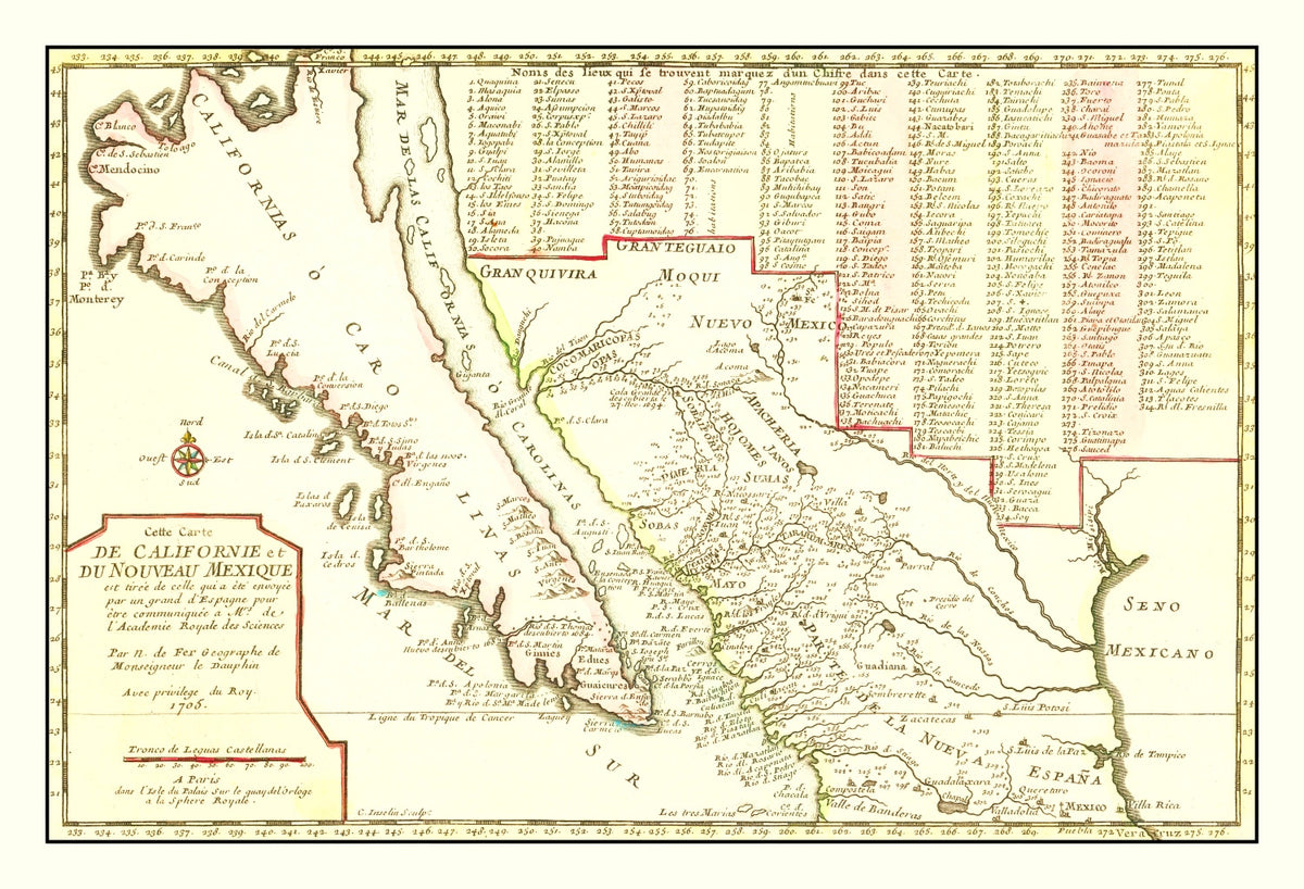 Preview of Vintage Map of California 1705
