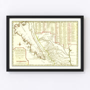 California Vintage Map 1705