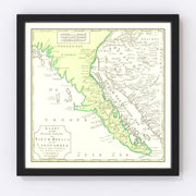 California Vintage Map 1765