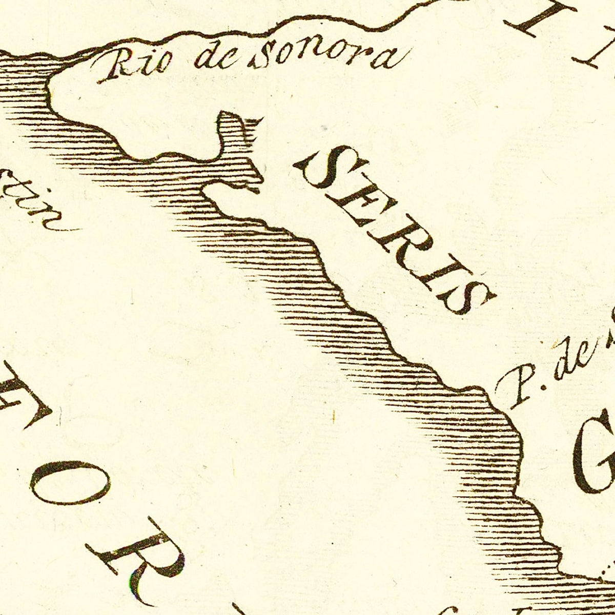 Restored historic details from the 1777 state map of County, California