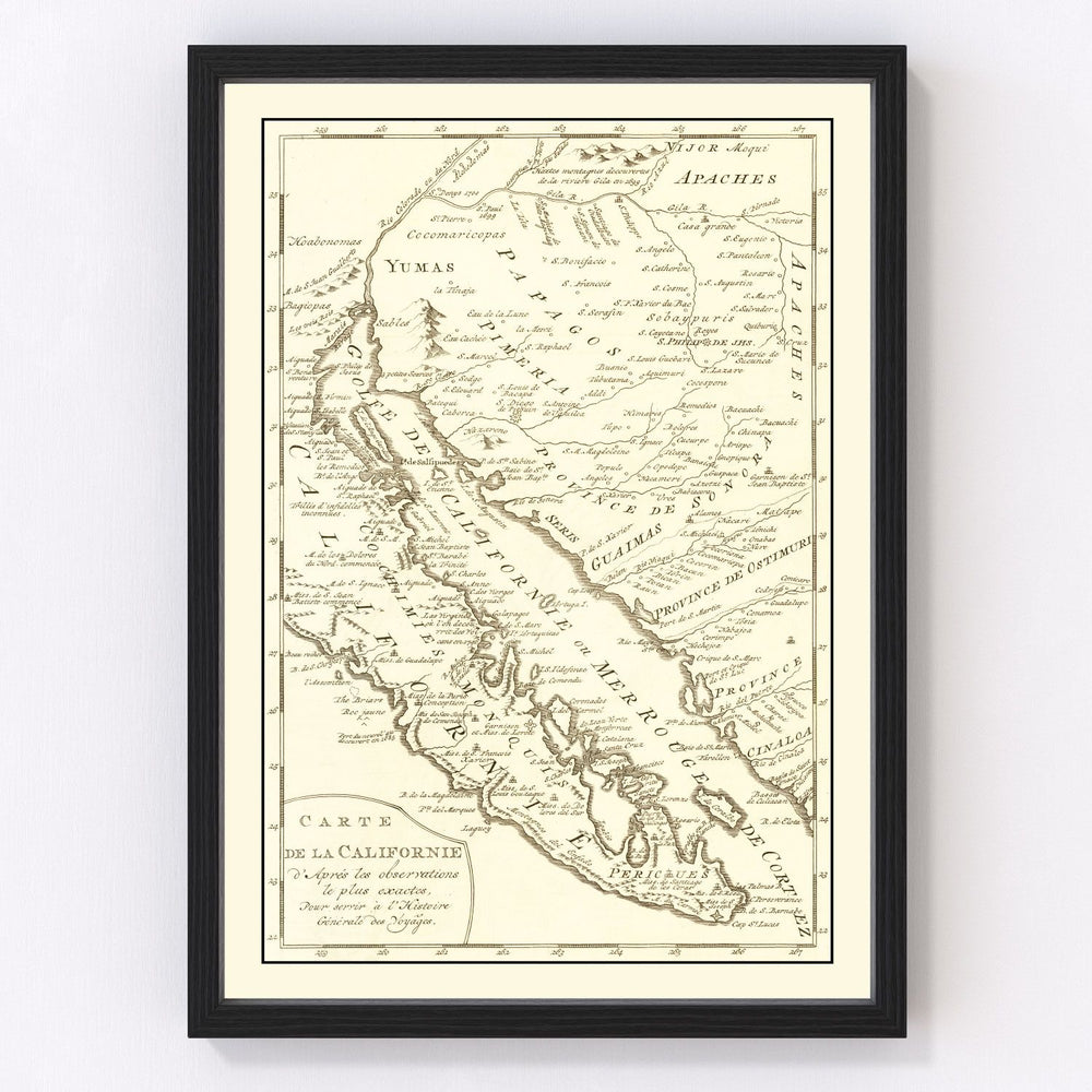 California Vintage Map 1777