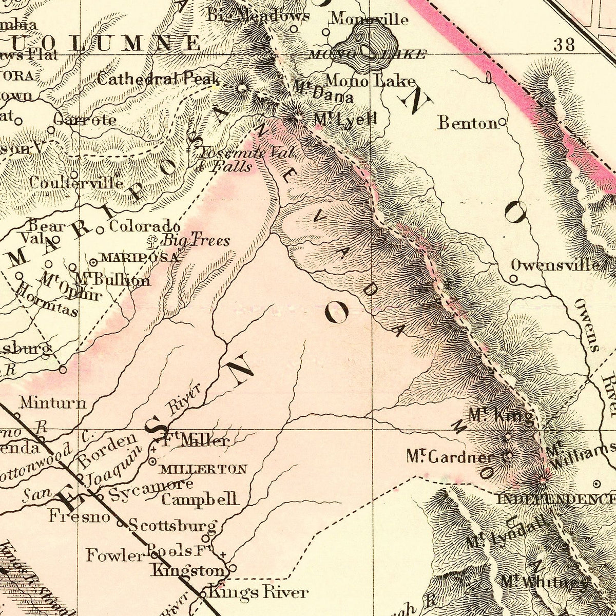 Restored historic details from the 1880 state map of County, California