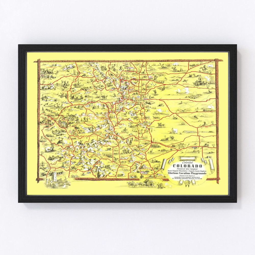 Colorado Vintage Map 1941