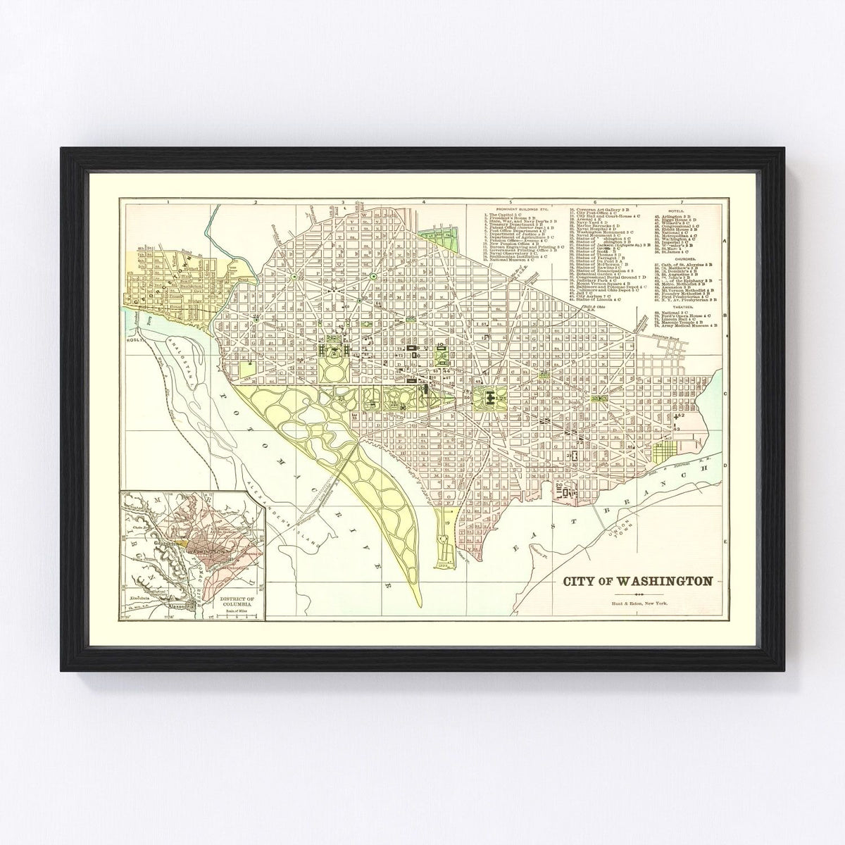 Washington Vintage Map 1893