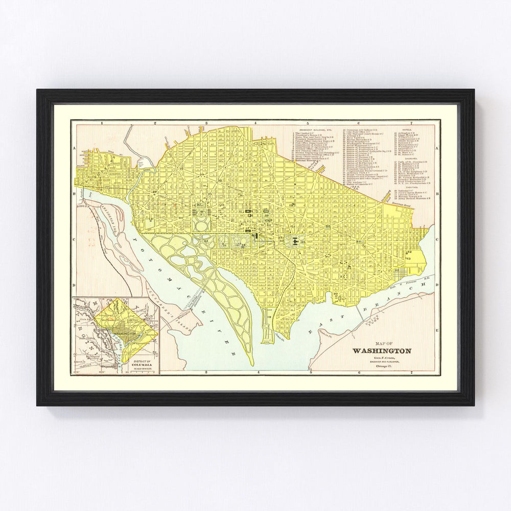 Washington Vintage Map 1899