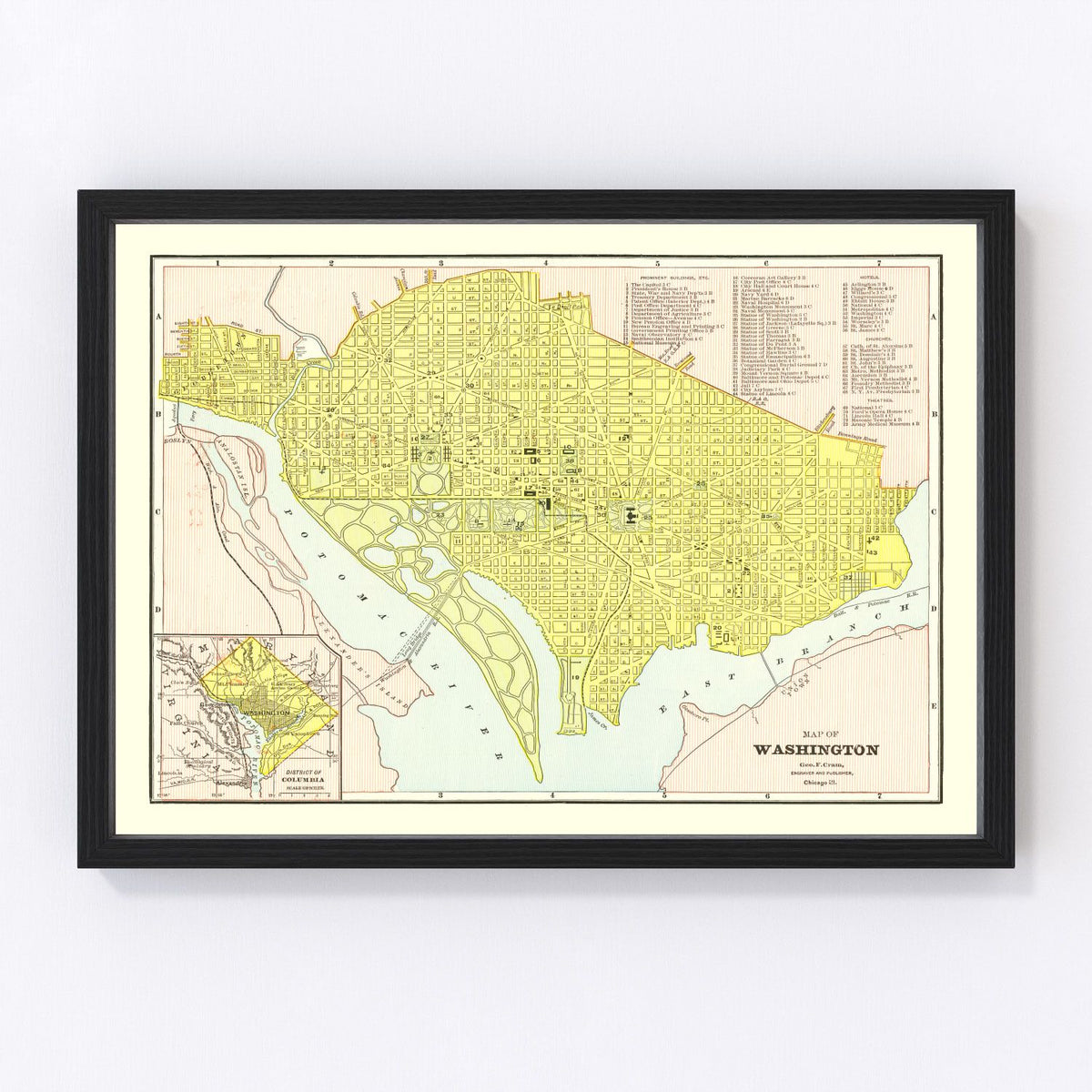 Washington Vintage Map 1899
