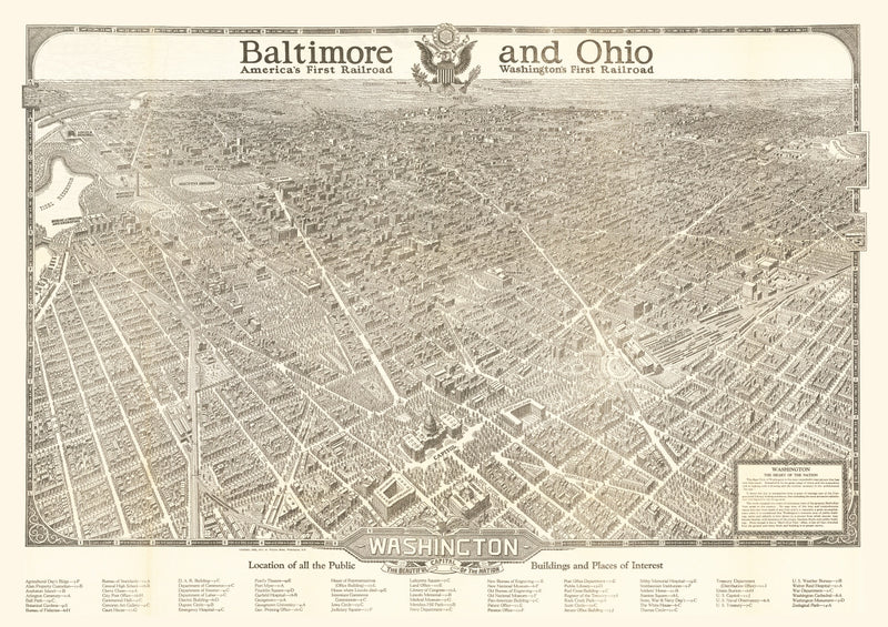 Size comparison using Vintage Map of Washington, DC 1923