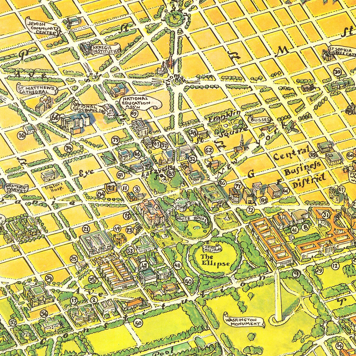 Restored historic details from the 1948 city map of Washington, DC