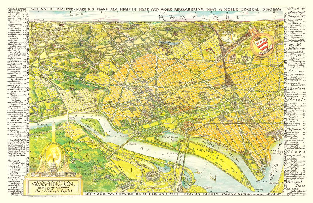 Preview of Vintage Map of Washington, DC 1948