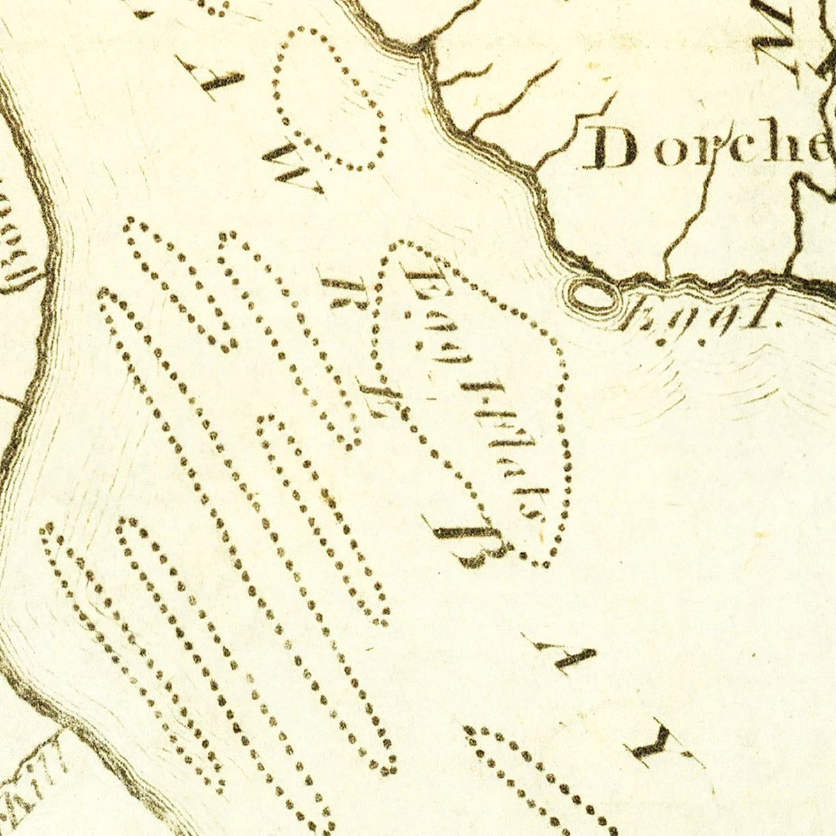 Restored historic details from the 1795 state map of County, Delaware