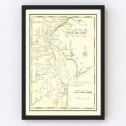 Delaware Vintage Map 1795