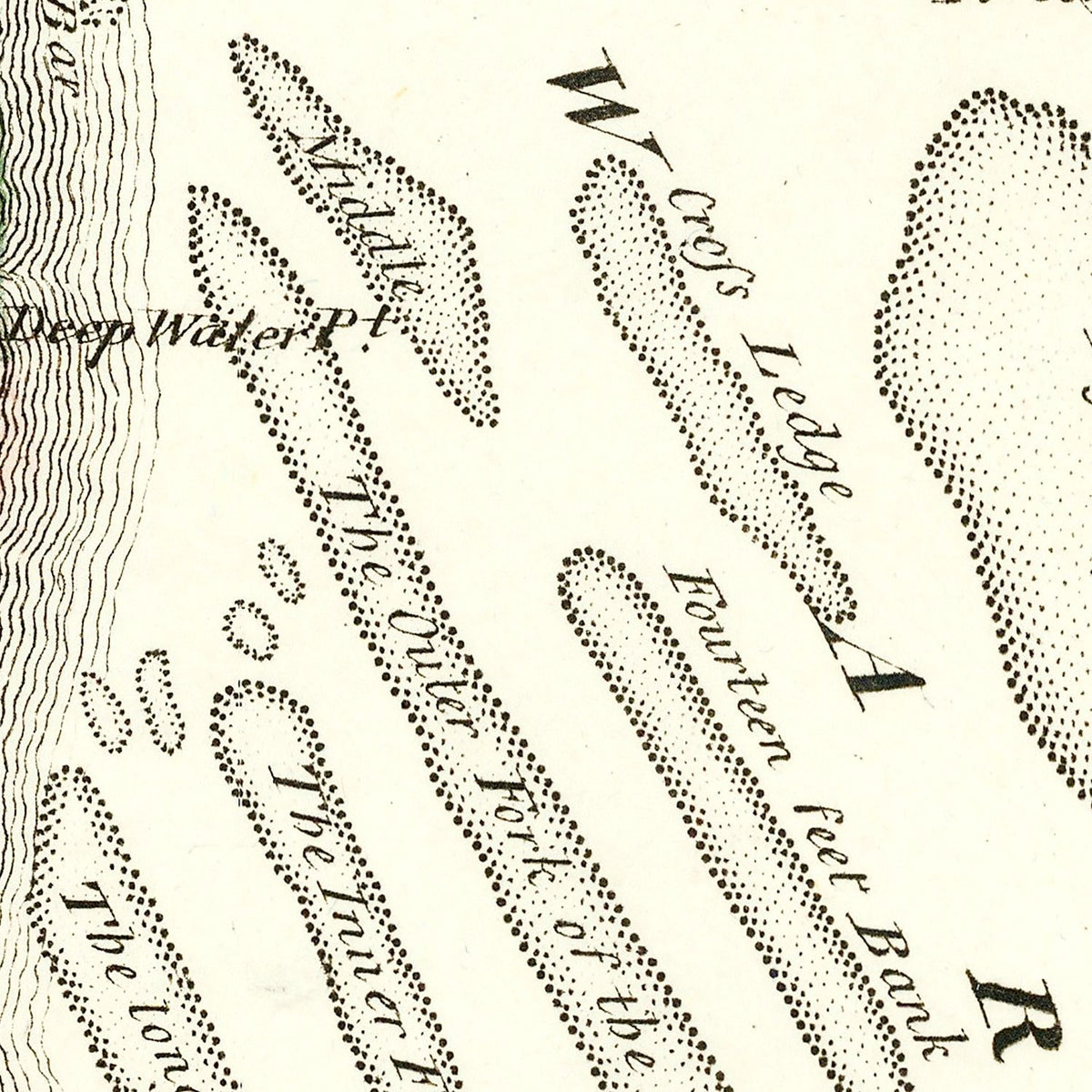 Restored historic details from the 1814 state map of County, Delaware