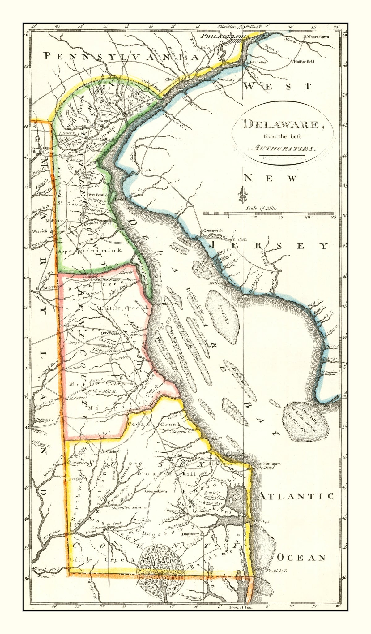 Preview of Vintage Map of Delaware 1814