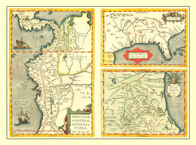 Size comparison using Vintage Map of Florida 1584