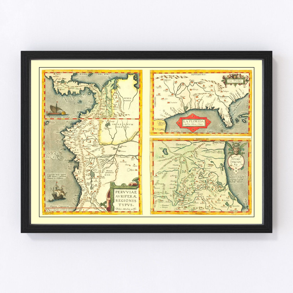 Florida Vintage Map 1584