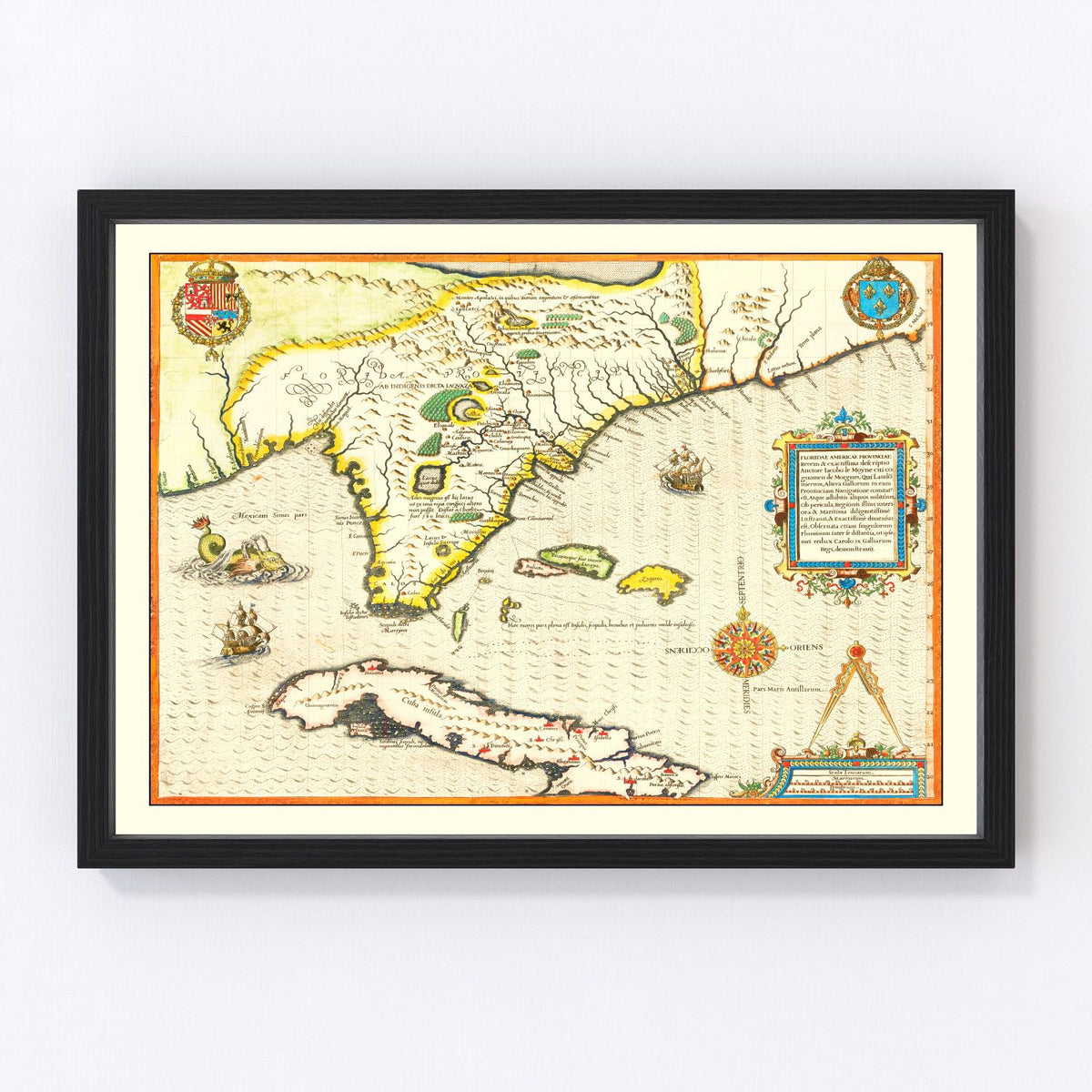 Florida Vintage Map 1591