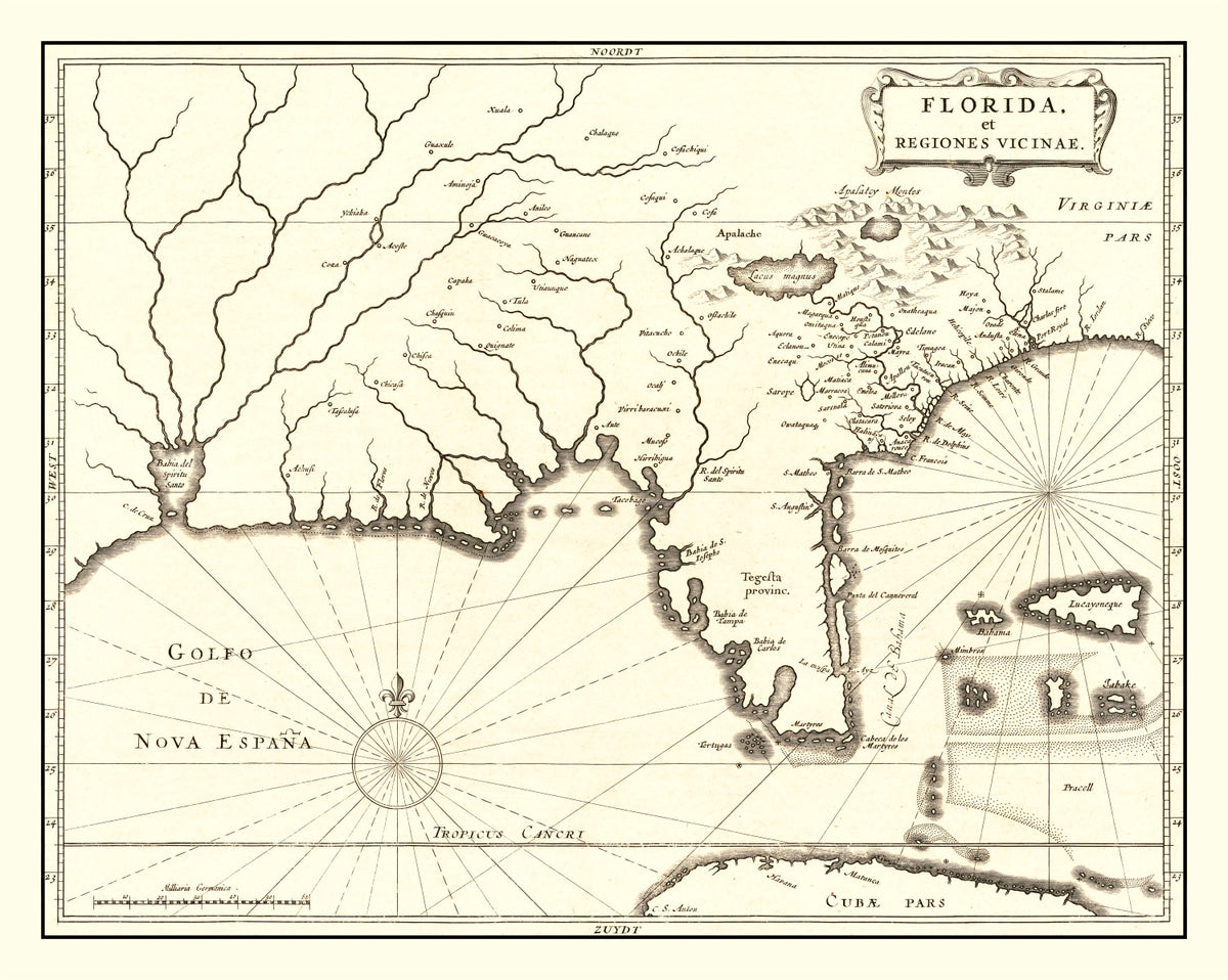 Preview of Vintage Map of Florida 1834