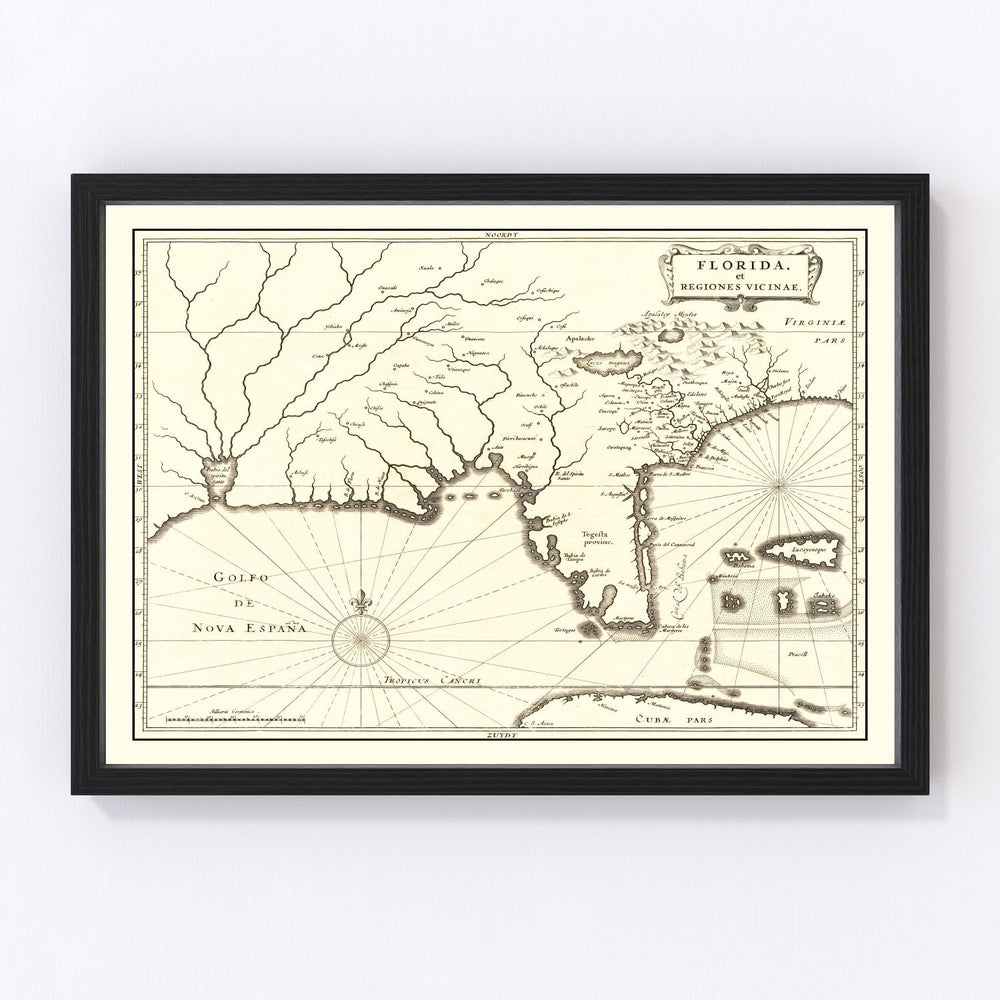 Florida Vintage Map 1834