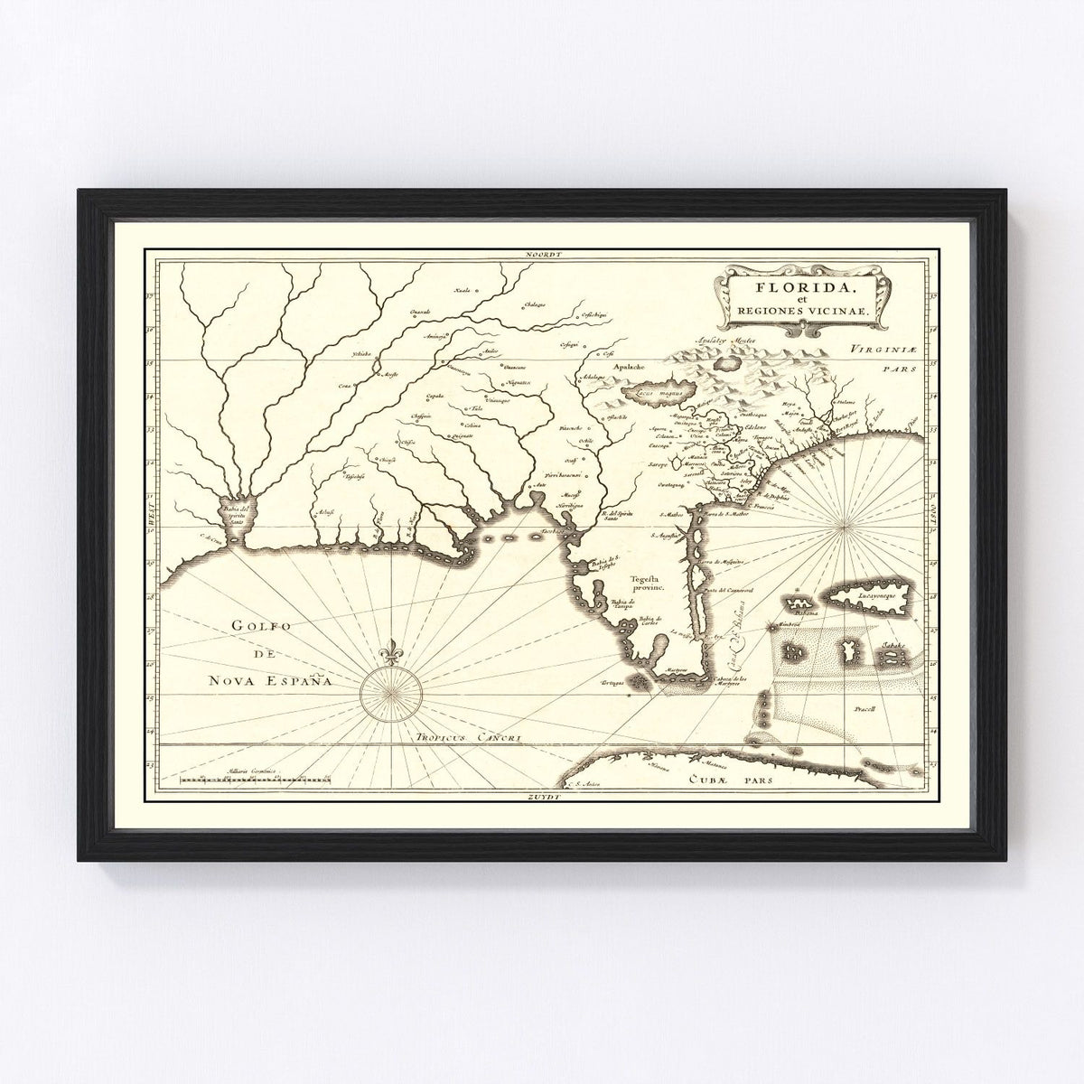 Florida Vintage Map 1834