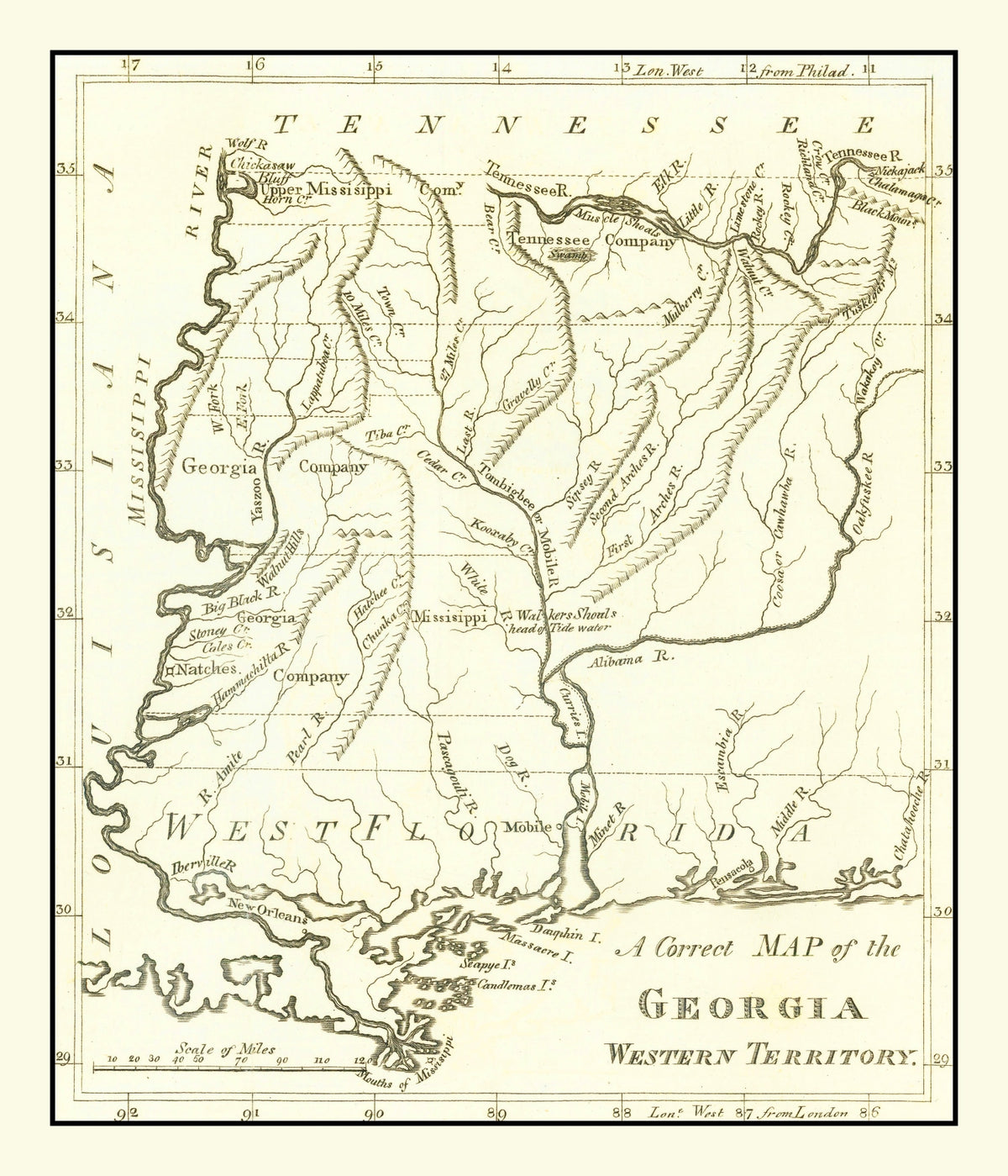 Preview of Vintage Map of Georgia 1797