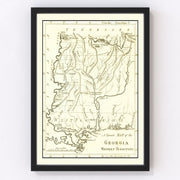Georgia Vintage Map 1797