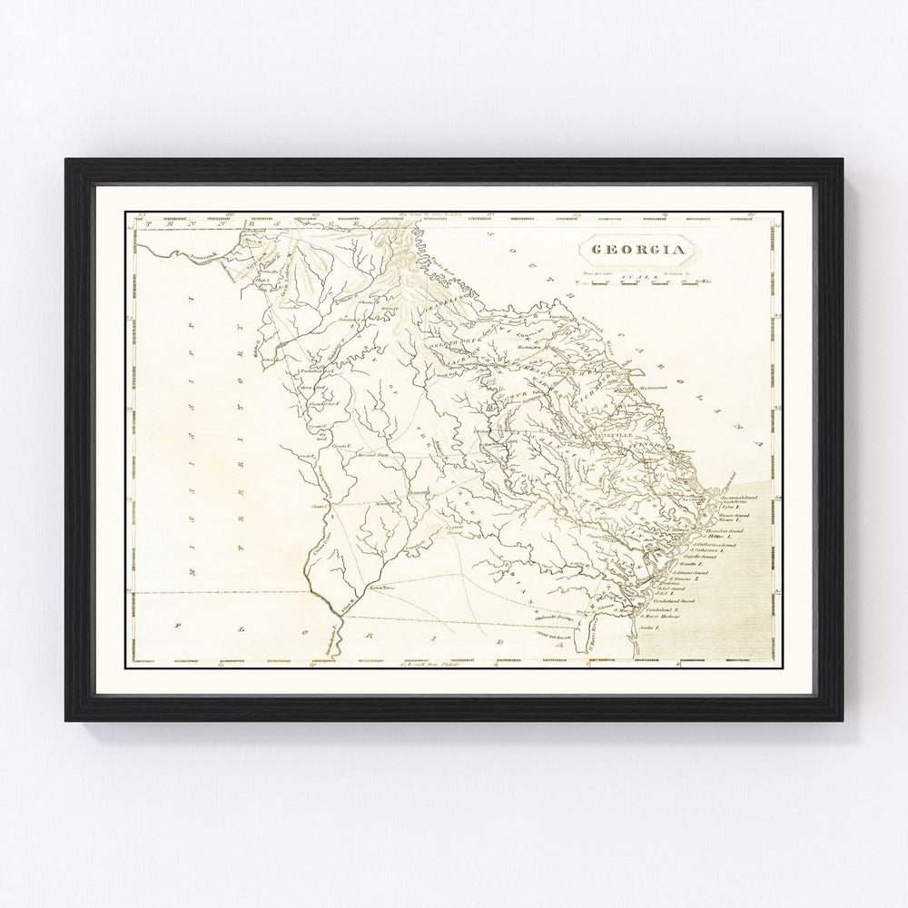 Georgia Vintage Map 1805