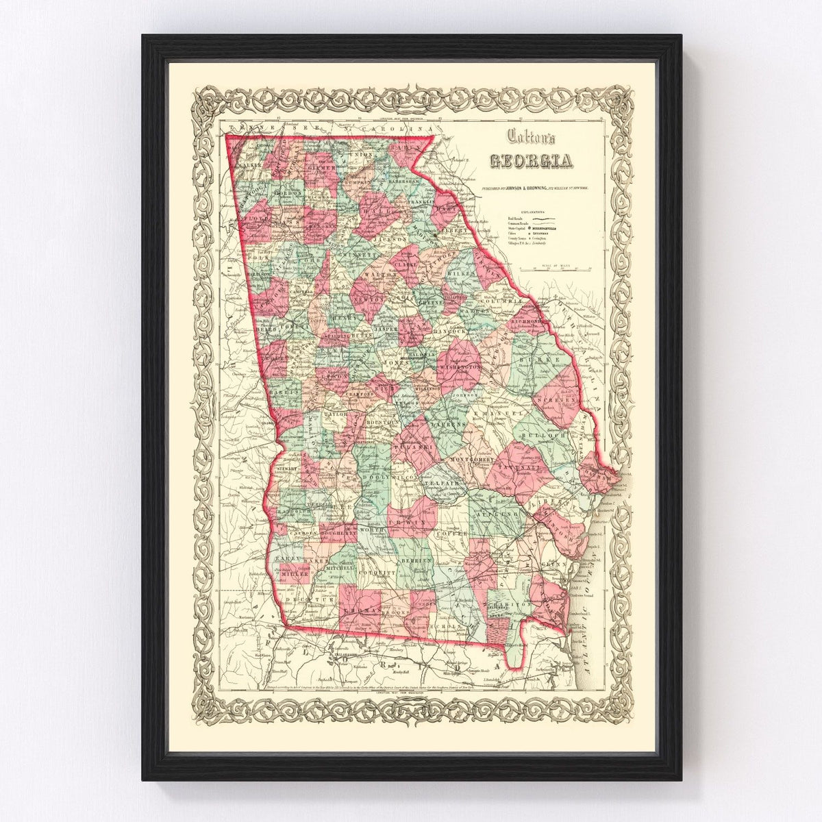 Georgia Vintage Map 1859