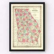 Georgia Vintage Map 1859