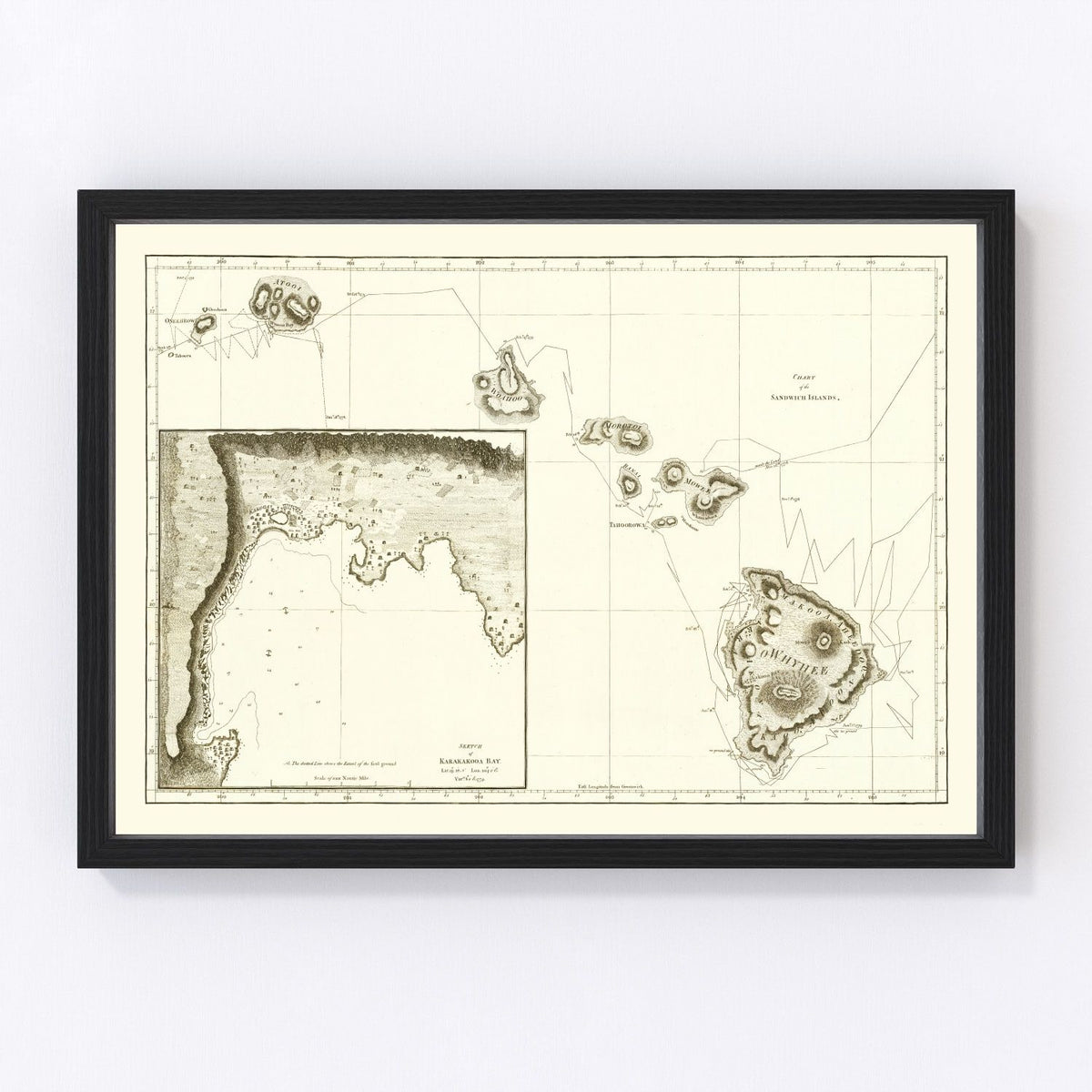 Hawaii Vintage Map 1784