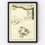 Hawaii Vintage Map 1785