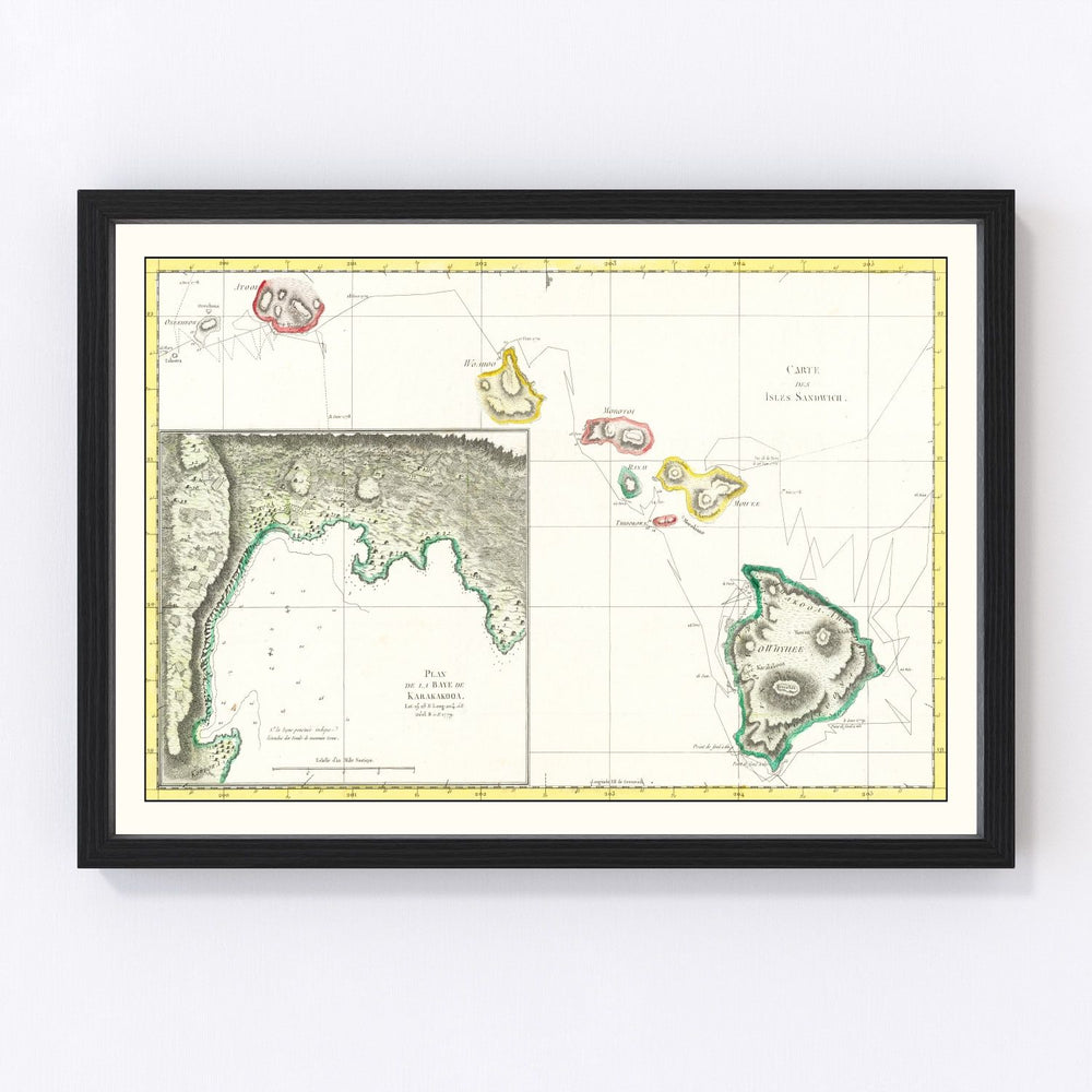 Hawaii Vintage Map 1785