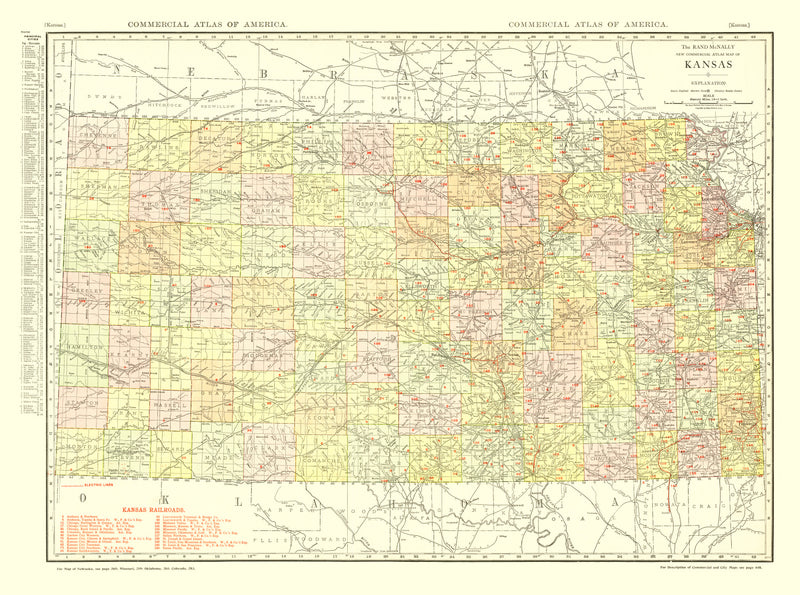 Size comparison using Vintage Map of Kansas 1917