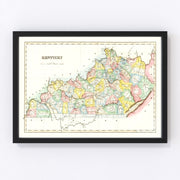 Kentucky Vintage Map 1823