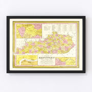 Kentucky Vintage Map 1847