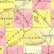 old Michigan map