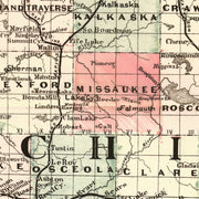 old Michigan map