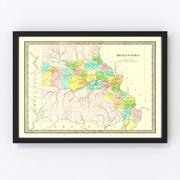 Missouri Vintage Map 1836