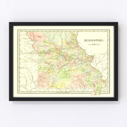 Missouri Vintage Map 1838