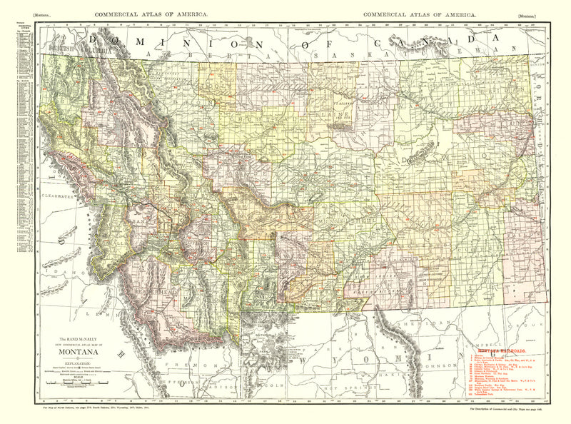 Size comparison using Vintage Map of Montana 1915