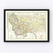 Montana Vintage Map 1915