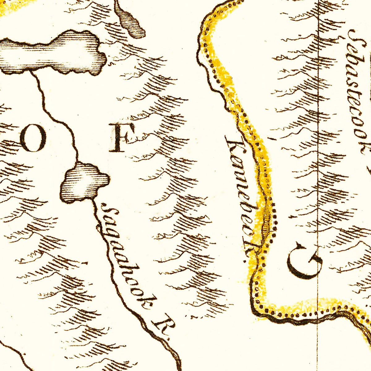 Restored historic details from the 1781 state map of County, New Hampshire