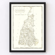 New Hampshire Vintage Map 1804