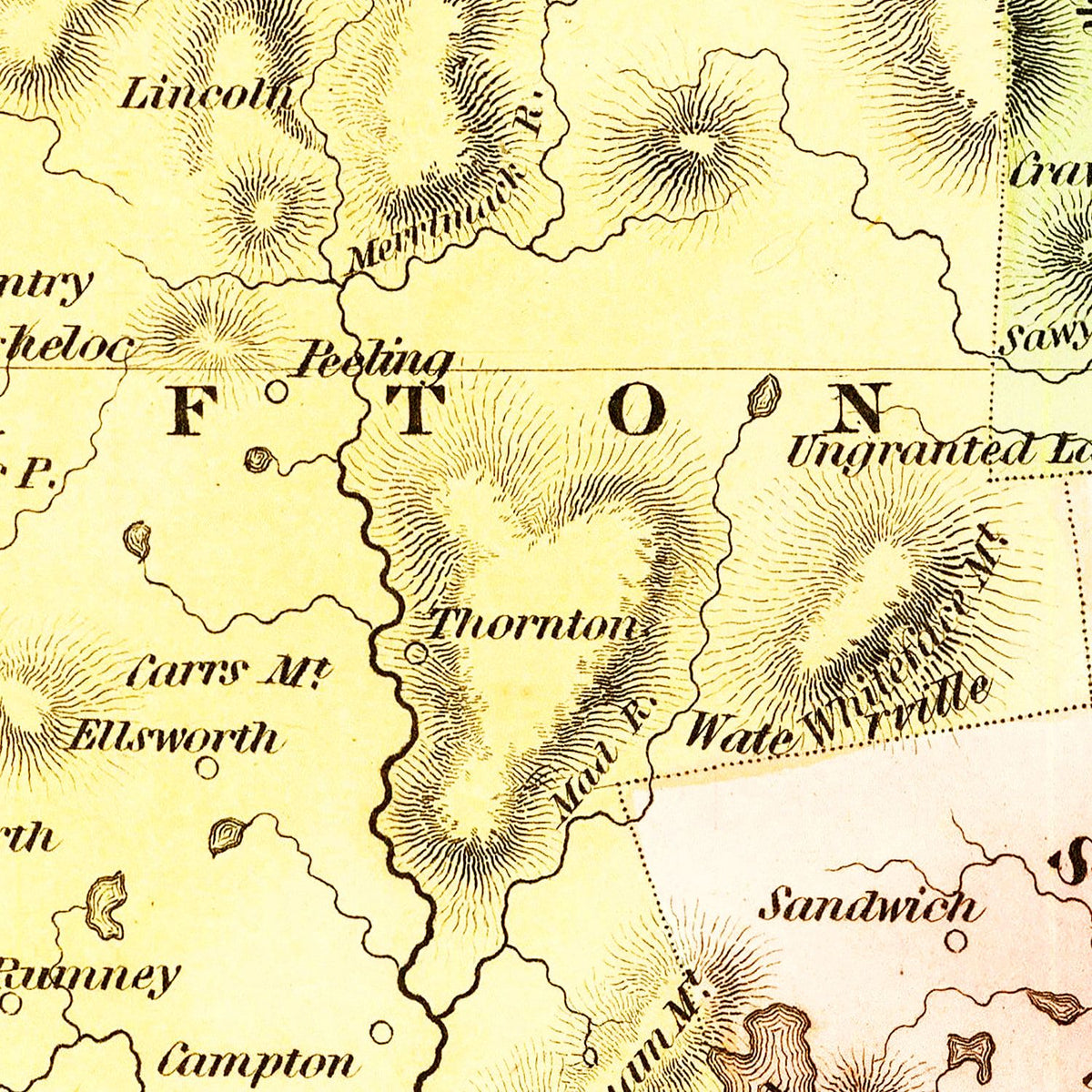 Restored historic details from the 1838 state map of County, New Hampshire