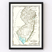 New Jersey Vintage Map 1814