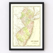 New Jersey Vintage Map 1838